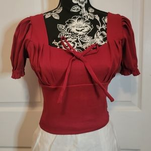 Tori Top -Maroon Small NWOT